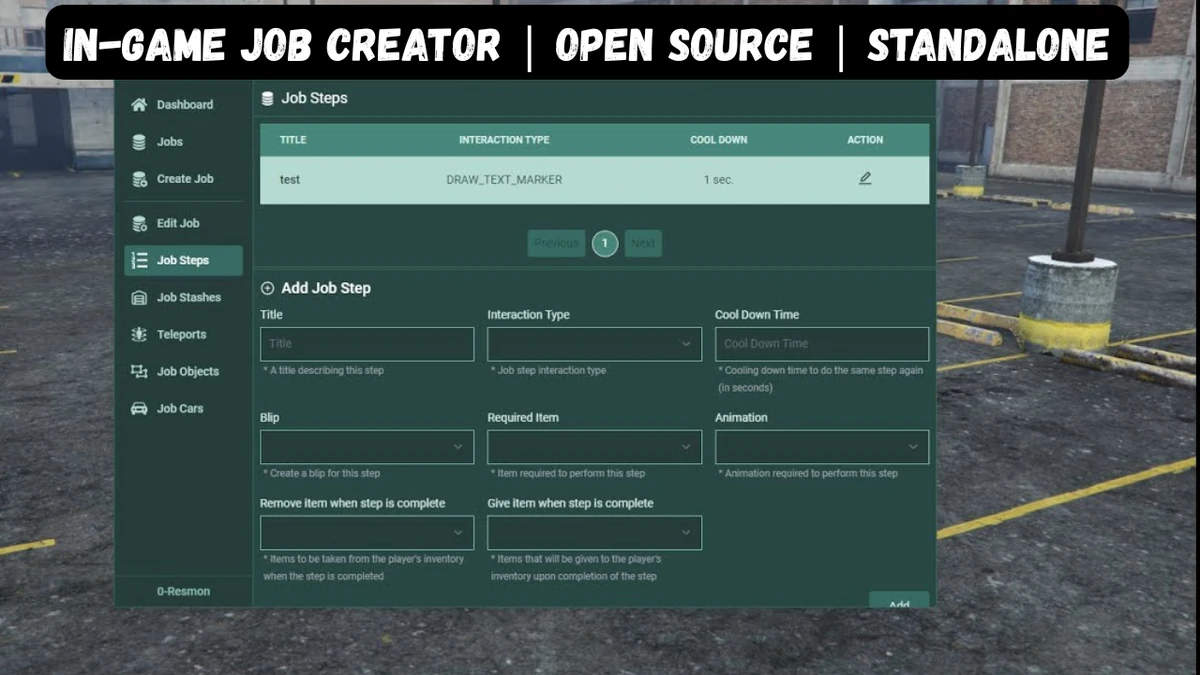 In-game Job Creator | Open Source | Standalone
